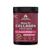 Collagen Powder Protein, Multi Collagen Protein Beauty Within, Guava Passionfruit, with Vitamin C, Hydrolyzed Collagen Peptides Supports Healthy Skin and Nails, 18.4oz