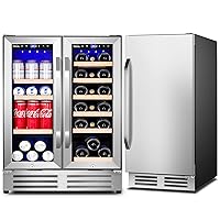 24 Inch Wine and Beverage Refrigerator and 15 Inch Beverage Refrigerator Cooler