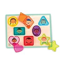 B. toys- Shapes & Emotions- Chunky Puzzle – Toddler Puzzle – Geometric Shapes & Emotions – Classic Toys for Kids – 2 Years +