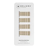 Heliums Mini Bobby Pins - Light Ash Blonde - 40 Pack, 1.5 Inch Small Hair Pins For Thin Hair & Kids