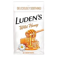 Luden's Deliciously Soothing Throat Drops, Wild Honey Flavor, 30 Count
