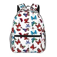 Watercolor Butterfly Large Backpack For Men Women Personalized Laptop Tablet Travel Daypacks Shoulder Bag