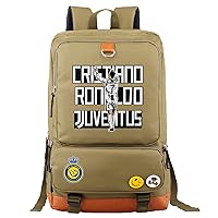 BOLAKE Unisex Cristiano Ronaldo Bagpack Al Nassr FC Knapsack-Lightweight CR7 Laptop Bag Waterproof Daypack for Students