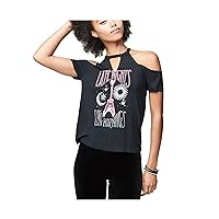 AEROPOSTALE Womens Late Nights Graphic T-Shirt, Black, X-Small