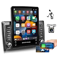 Double Din Android Car Stereo Wireless Apple Carplay Android Auto, Podofo 9.5
