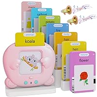 Toddler Educational Learning Toys 510 Sight Words Talking Flash Cards with Nursery Rhymes, Preschool Montessori Speech Christmas Birthday Gifts for 1 2 3 4 5 Year Olds (510 Words & Pink)