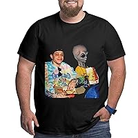 Pete Davidson Big and Tall Shirts Mens Oversized Round Neck Short Sleeve Plus Size Casual Basic Tee Tops