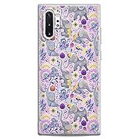 TPU Case Replacement for Samsung Galaxy J8 J7 Max Cover J6 Plus J5 J4 J3 Pro J2 Print Design Flexible Flowers Paisley Clear Lightweight Cute Soft Silicone Folk Baby Elephant Slim fit Indian