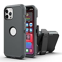 Case for iPhone 15 Pro Max/15 Pro/15 Plus/15, Full Body Shockproof Protective Case Screen Camera Protection AntiScratch Antislip Shell,Gray,15 Plus 6.7''