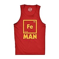 Mens Fitness Tank Iron Science Tanktop Cool Novelty Funny Nerdy Graphic Print Tshirt