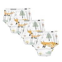 Baby Potty Training Shorts Yellow Cute Foxes Mothers Baby 3pcs Leakproof Nighttime Potty Training Underwear Boxer