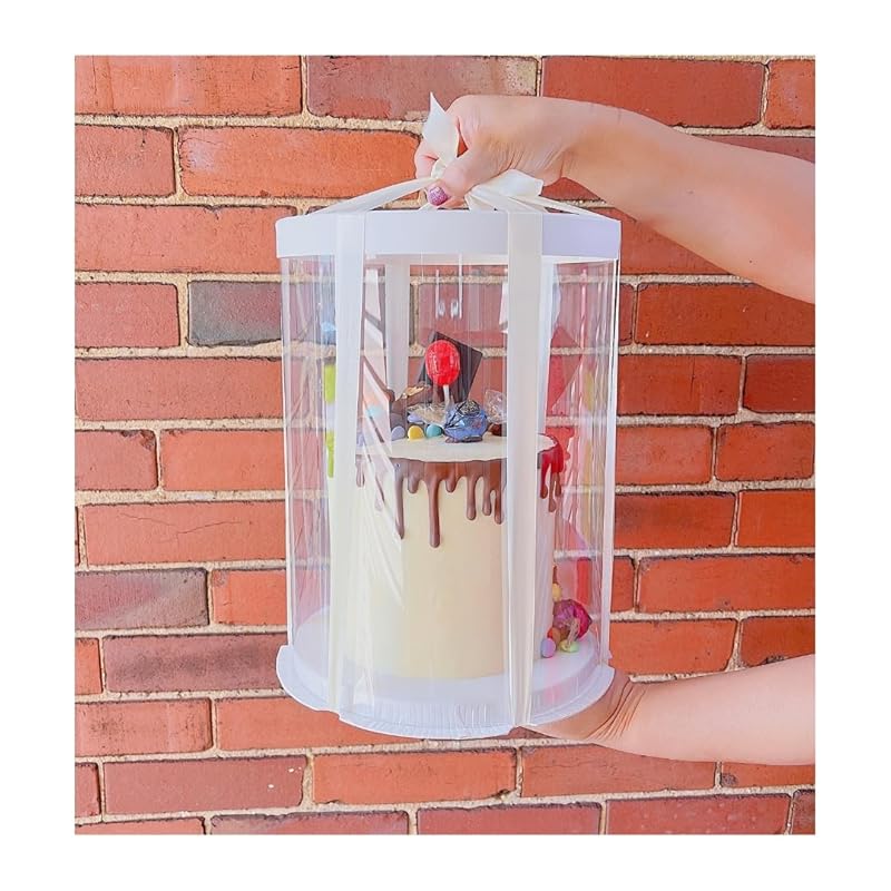Transparent Cake Box Clear Cake Box Plastic Gift Boxes With Lids Double |  Fruugo PT