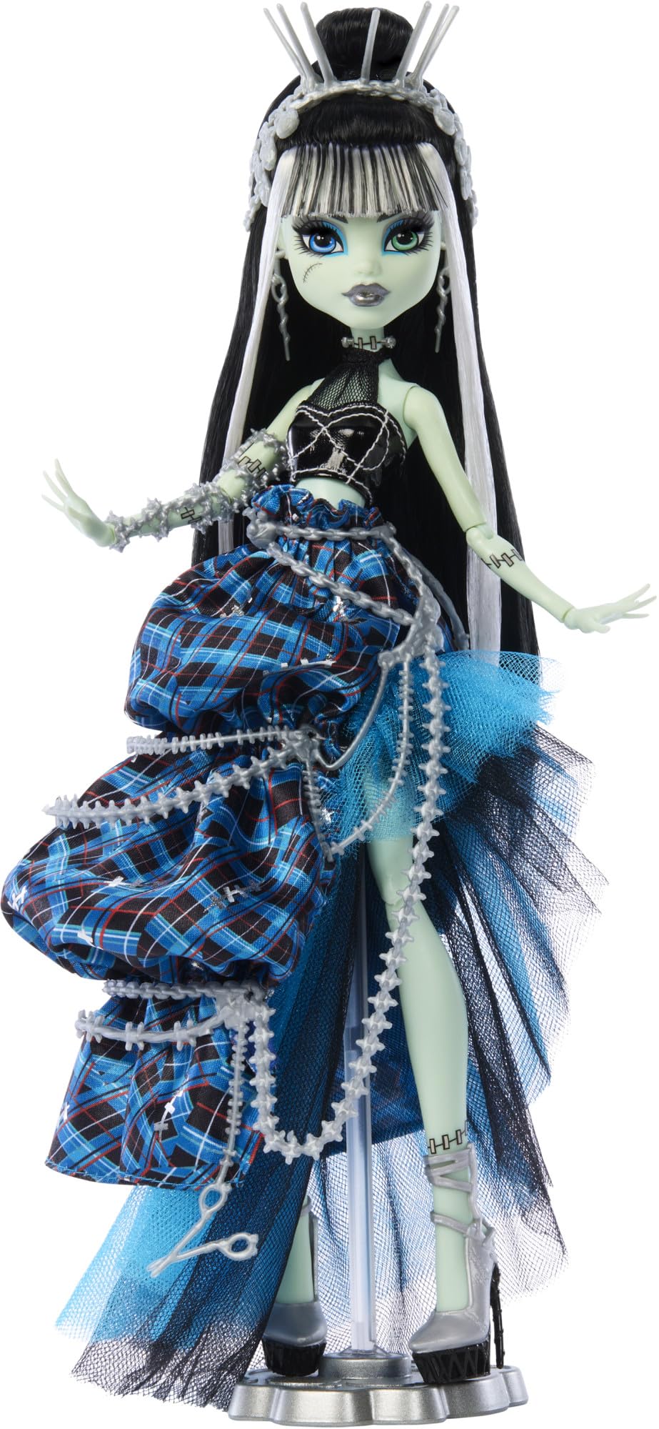 Monster High Frankie Stein Doll with Original Sculpt, Stitched in Style Collector Doll with Deconstructed Gown and Sewing-Inspired Accessories (Amazon Exclusive)