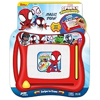 JA-RU Marvel Spiderman Magic Magnetic Drawing Board (1 Toy) Draw, Sketch & Doodle Tablet for Kids, Boys & Girls. Car Trip Game & Activity Travel Toys. Mess-Free Educational Learning Pad. C-6906-1s