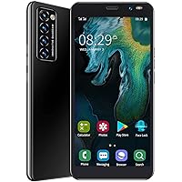 WWJ 5.45 inch HD Full Screen Smartphone + Mobile Phone Case, Dual Cards Dual Standby Smartphone, Face Fingerprint Unlock HD Camera 1+8G Smart Phone.(Black)