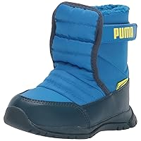 PUMA unisex child Nieve Winter Snow Boot, Future Blue-nrgy Yel, 9 Toddler US