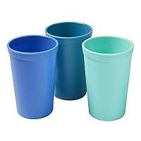 ECR4Kids My First Meal Pal Drinking Cups, Kids Plastic Tableware, Stackable And Dishwasher Safe, Stackable Tumblers For Baby, Toddler And Child Feeding, 3-Pack - Tropical