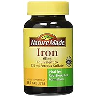 Iron 65 mg, 365 Tablets