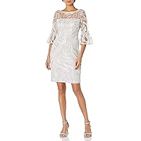 Adrianna Papell Women's Sequin Embroidered Sheath