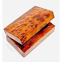 Hand Carved Wooden Multipurpose Keepsake Jewelry Decorative Art Box Storage Organizer (Large wood Box,Antique) (SQUARE)