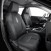 for Toyota RAV4 Seat Covers 2024 2023-2019, Full Covered Leather Car Seat Covers for RAV4 LE XLE Limited (AWD) /XLE Premium, Custom fit Full Set for Toyota RAV4 2023 Accessories