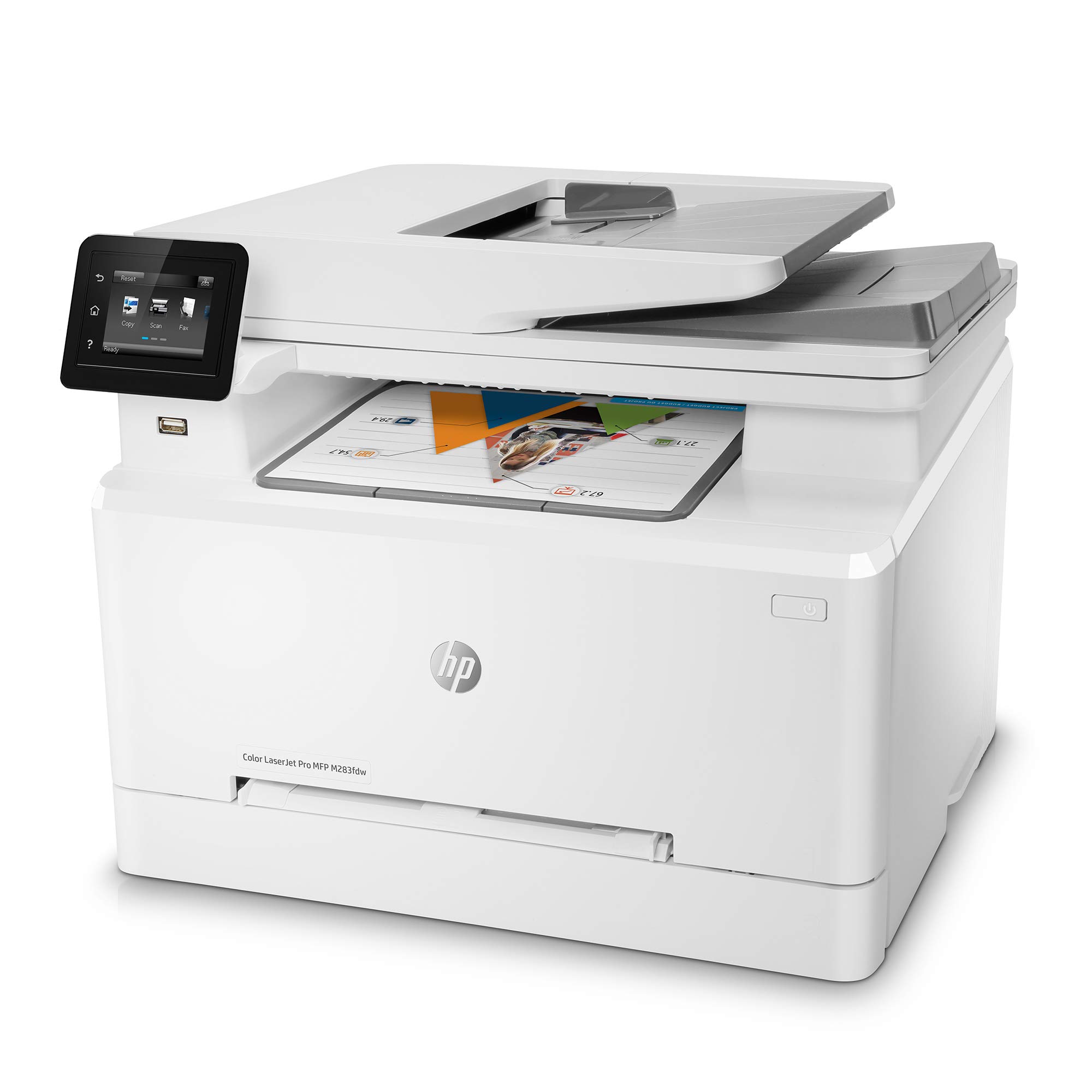 HP Color LaserJet Pro M283fdw Wireless All-in-One Laser Printer, Remote Mobile Print, Scan & Copy, Duplex Printing, Works with Alexa (7KW75A), White