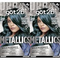 Got2B Metallics Permanent Hair Color, M77 Mermaid Green (Pack of 2)