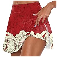 Independence Day Baseball Skorts Skirts for Women Athletic USA Flag 4Th of July USA Skirts for Women Short Dress Cute