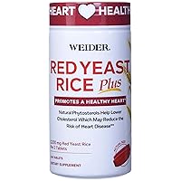 Weider Red Yeast Rice Plus 1200 mg Dietary Supplement 240 Tablets, 240Count
