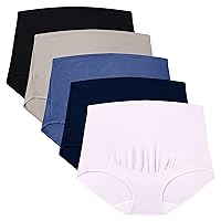 Mama Cotton Women's Over The Bump Maternity Panties High Waist Full Coverage Pregnancy Underwear Multi-Pack (S-4XL)