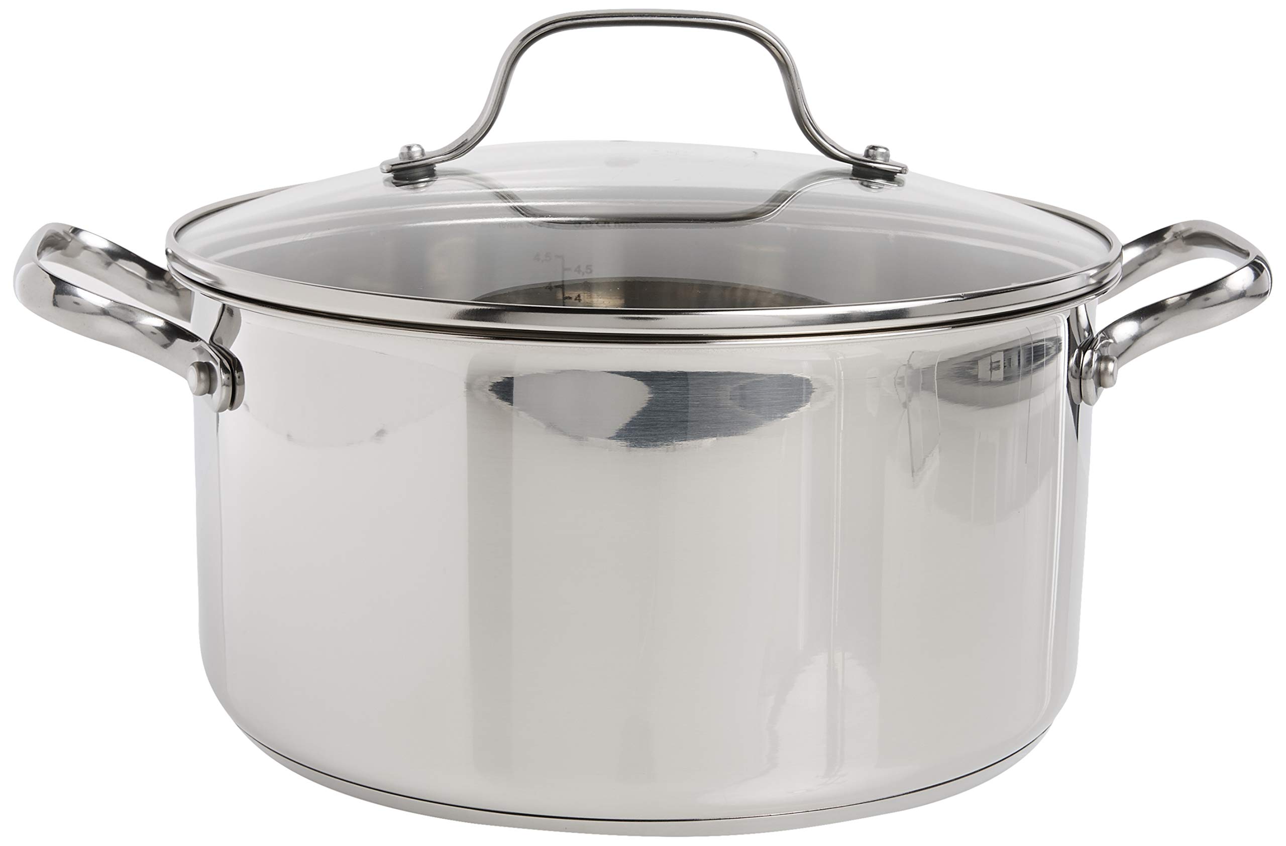 T-fal E75846 Performa Stainless Steel Dishwasher Safe Induction Compatible Dutch Oven Cookware, 5.5-Quart, Silver