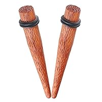 Rose wood Ear large Gauges s Stretching Tapers Plugs Piercing 2Pcs
