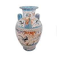 Minoan Art Pottery Vase, Amphora with 3 handles 32cm
