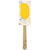 Silicone Spatula & Laser Etched Beechwood Handle | Honey Bee Design | Cute, & Functional Kitchen Tool | Small, Wooden Decorative Spatula