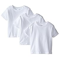 Clementine Apparel Girls' and Toddlers 3-Pack Short Sleeve Cotton T-Shirt: 2-7Yrs