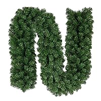 Christmas Garland Greenery Tree Branch Outdoor Holiday Decorations Pine Garland with 280 Tips, 9-Feet Xmas Garland