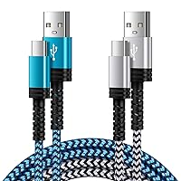 USB C Android Auto Cable 10 FT 2 Pack,Long USB A to USB Type C Fast Charging Cord Car Wire for iPhone 15 15 Pro Max Samsung Galaxy Z Flip 5 Z Fold 5 A14 5G A54 A24 A23 A13 A03S S23 S22,Google Pixel 7a