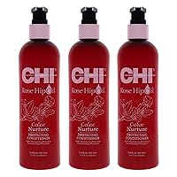 Rose Hip Oil Color Nurture Protecting Conditioner by Chi For Unisex - 11.5 oz Conditioner - (Pack of 3)