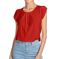Short Sleeve Womens Tops Solid Crew Neck Summer Trendy Casual Basic Elegant Shirts Plain T Shirts for Women Gym Tops