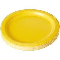 Neon Yellow Paper Round Dessert Plates (Pack of 20) 7