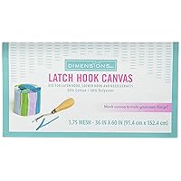 Dimensions Polyester and Cotton Lathc Hook Canvas, 3.75 Mesh and 36