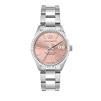 CARIBE 35MM 3H ROSE DIAL BR SS