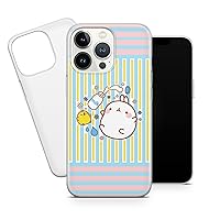 Kawaii Design Korean Phone Case - Flexible Silicon, Rubber Cover with Cute Design - Slim & Protective Case Compatible for All Models D2, Clear