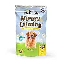 Pet Naturals Allergy Plus Calming Supplement for Dogs, Soft Chew, Duck Flavor, 60 Ct.