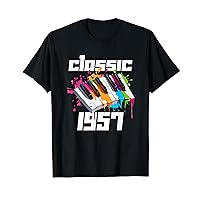 Classic 1957 Vintage Retro Piano Music Lover 67th Birthday T-Shirt