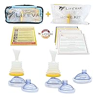 LifeVac Home & Blue Travel Kit Combo - Portable Suction Rescue Device, First Aid Kit for Kids and Adults, Portable Airway Suction Device for Children and Adults