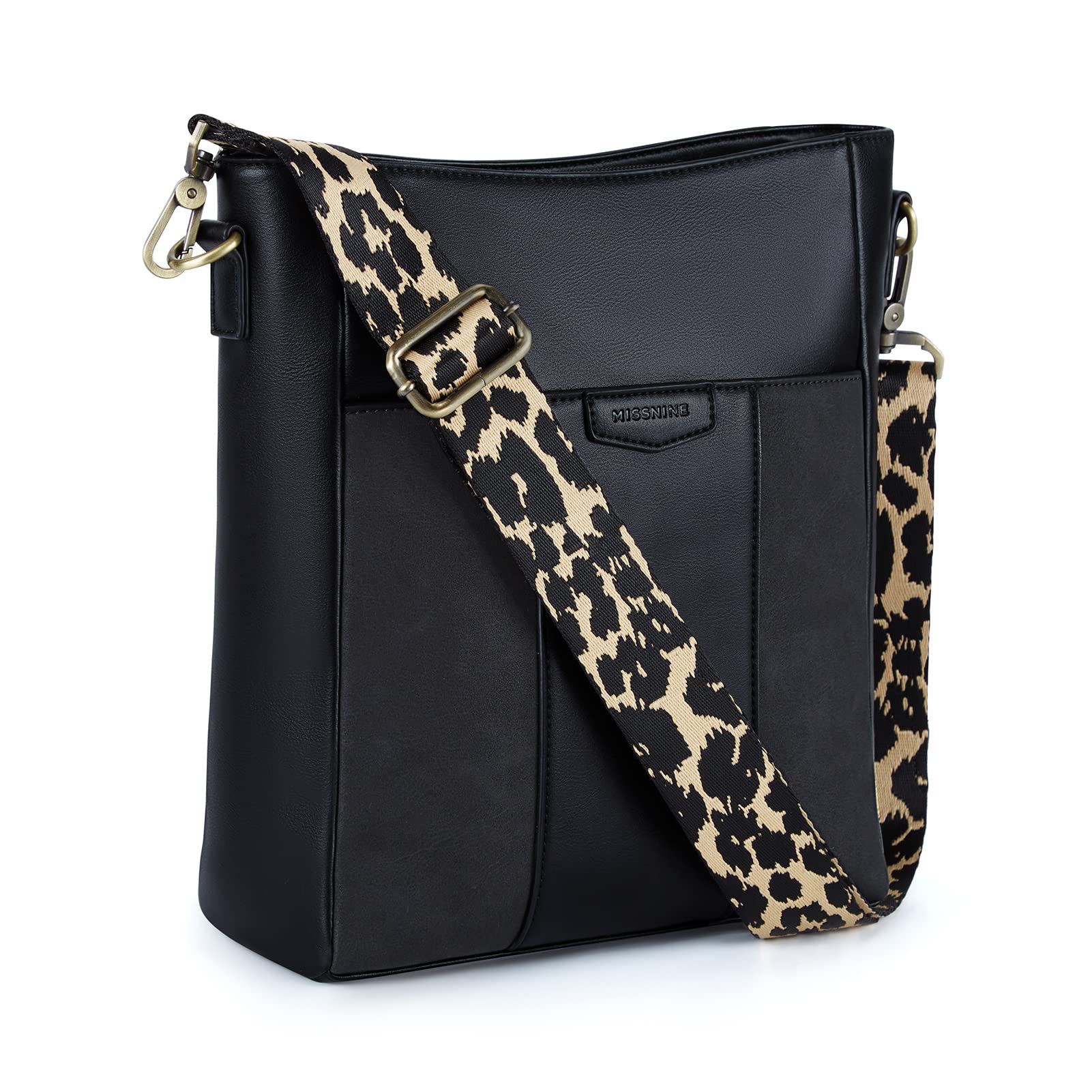 Crossbody Bags for Women Guitar Strap Purse Shoulder Hobo Handbags Vegan  Leather Designer Trendy Leopard Strap Bucket Bags