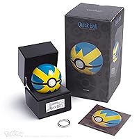 The Wand Company Quick Ball Authentic Replica - Realistic, Electronic, Die-Cast Poké Ball with Display Case Light Features – Officially Licensed by Pokémon