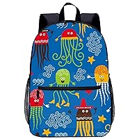 Funny Octopuses Laptop Backpack for Men Women 17 Inch Travel Daypack Lightweight Shoulder Bag