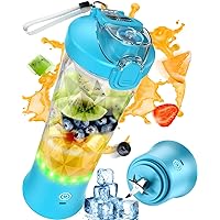 Portable Blender, 4000mAh Mini Fast Fresh Juice Portable Blender for Shakes and Smoothies with 6 Blades, 20Oz BPA-Free Personal Blender USB Rechargeable for Kitchen, Home, Travel